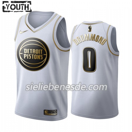 Kinder NBA Detroit Pistons Trikot Andre Drummond 0 Nike 2019-2020 Weiß Golden Edition Swingman